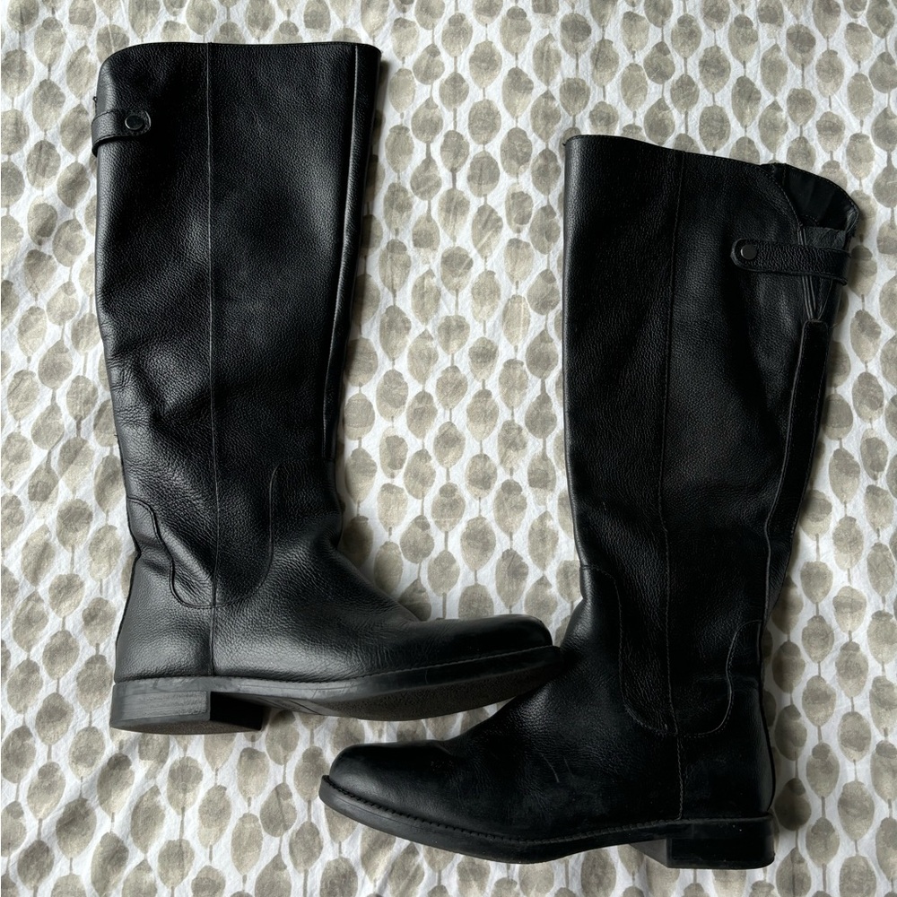 Black Leather Tall Boots